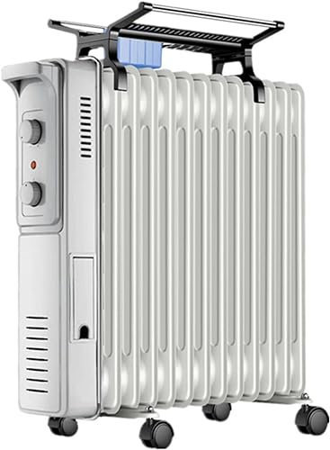 Calentador de radiador lleno de aceite para el hogar Calentador de radiador lleno de aceite 13/11/15 Aletas de bajo consumo con termostato, 800 W hasta 2000 W, protección del interruptor con