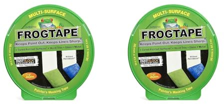 Frog Tape Grünes Malerband für verschiedene Oberflächen, Maler- und Dekorieren, für scharfe Linien und kein Auslaufen der Farbe, 36 mm x 41,1 m (Packung mit 2)