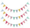 Wimpelkette Outdoor,3 Stück Pack Wimpelkette Stoff ,Wimpel Girlande Deko,Wimpelkette für Kinderzimmer Party Geburtstag Indoor Outdoor Dekoration