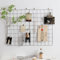 PEAUARL Metallgitter-Wandgitter für Foto-Display, Nachrichtenbrett, Größe: 44,5 x 30 cm, 2 Stück (Silber)
