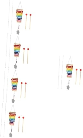BESPORTBLE 5 Sätze Küken-xylophon-Spielzeug Vogelspielzeug Accessoires Für Küken Futterspender Für Küken Vogelkäfig-Spielzeug Futternetz Für Hühner Spielzeuge Hähnchen Henne Rostfreier Stahl