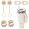 Dfuqanb Juego de 6 tapones de silicona, incluye 2 tapas de pajita, 2 tapones cuadrados y 2 tapones redondos para Stanley Cup H2.0 40oz/30oz Cup Accesorios (amarillo), A7179