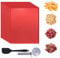 8PCS Silicone Dehydrator Trays for Fruit Leather 12 x 10 Inch Non-stick Dehydrator Mats with Edge for Fruit Vegetables Meat Herbs Liquid Crackers with Silicone Scraper and Cutter Wheel