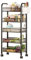 Calager 5 Tier Storage Trolley Cart,Stackable Metal Mesh Rolling Utility Cart,Slide Out Storage Trolley on Wheels,Fruit Vegetable Storage Basket Mobile Shelving for Kitchen,Bathroom,Laundry (Black)