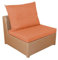 chilly pilley® Rattan-Möbelkissen, Gartenkissen, Sitzkissen, viele Größen und viele Farben 50x60x10, Orange