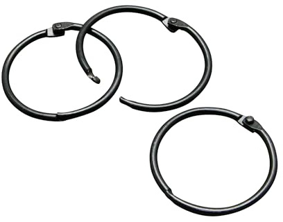 Heftringe, 38 mm, schwarz, 100 Stück