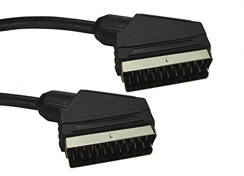 Electoys Scart to Scart Cable Coaxial Lead - 21 Pin Scart Lead - Gold Plated Contacts - TV VCR DVD Cable Coaxial Lead - Male to Male Scart Wire - 0.5m/0.75m/1m/1.5m/2m/3m/5m/10m/15m/20m (0.75M)