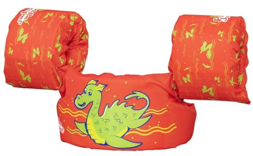Bestway Puddle Jumper Schwimmhilfe Kleiner Drache, 2-6 Jahre, 15-30 kg, Polyester, Schaumstoffpolster, Verstellbarer Gurt, Clipverschlüsse, Verspieltes Drachen-Design