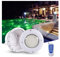 MIKOTR Foco Piscina Sumergible PAR56 Carcasa Impermeable para Piscina, con Cable de 3 m, Adecuada para Piscinas de Pared de Acero y hormigón con Revestimiento de lámina(45W)