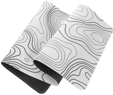 VILLFUL 50pcs Gaming Mouse Pad Keyboard Pad Topographic Map Style Desk Mat Rgb Compatible Minimalist Design