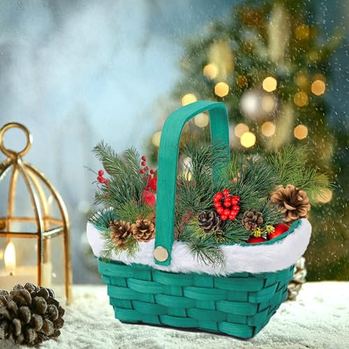 Weihnachtsgeschenke für Frauen 2024 Weihnachten Sweethearts Korb Geschenk Geschenkkorb Geschenkbox Süßigkeiten Box Schneeflocke knackig Weihnachten Verpackung Box Keksbox Geeignet für Festivals