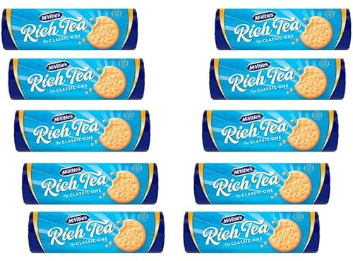 Biscuits Bundle with Rich Tea Classic Biscuits 300g - 10 Pack | Crisp Biscuits, No Artificial Colours or Flavours, Suitable For Vegetarians.
