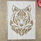 Zeichenschablonen, Motiv: Wilder Wolf, A4, 29 cm, Schablonen für Bastelprojekte, wiederverwendbares Schablonen-Set zum Malen auf Holz, Wand, Stoff, Stein, Schild, Kunstprojekte, Stil A