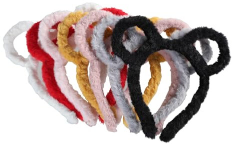 XFUYI Femmes Hiver épais en Peluche Bandeau Rond Oreilles d'ours Maquillage Cheveux Cerceau Bandana LY