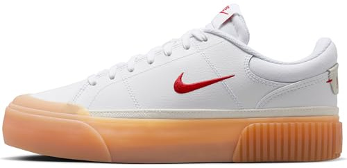 NIKE Damenschuhe Court Legacy Lift Damenschuhe, White/University Red-Gum Yellow-Sail, FV5526-103, 41 EU (9.5 US)