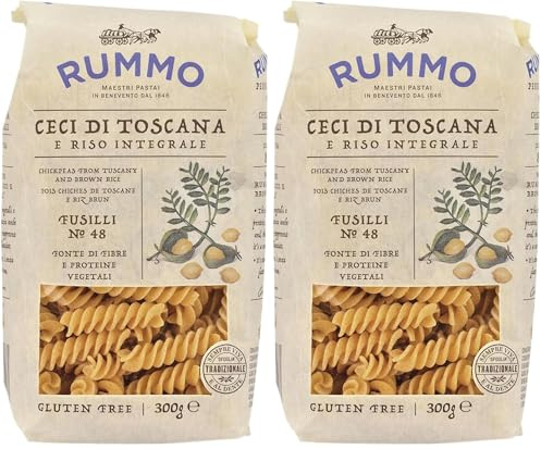 Rummo Chickpea Fusilli Gluten-Free Pasta No.48, 300 g (Pack of 2)