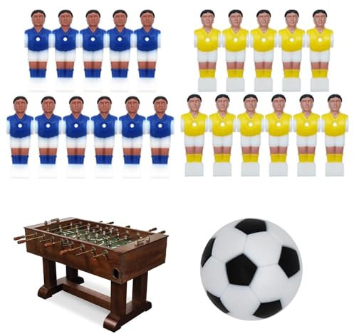 brooksnaji Fußballmänner Ersatz, Fußballmann mit Ball - Harztisch -Fußball -Ersatzteil,Fun Football Men Figures Kit für Fans, Erwachsene, Freunde