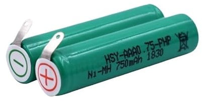 Batterie de Rechange 2,4 V 750 mAh Les rasoirs électriques Compatible avec Philips (HC3410, HC3426, HC5446, HC5447, HC5450, BT9290, QC5130, Ni-MH)