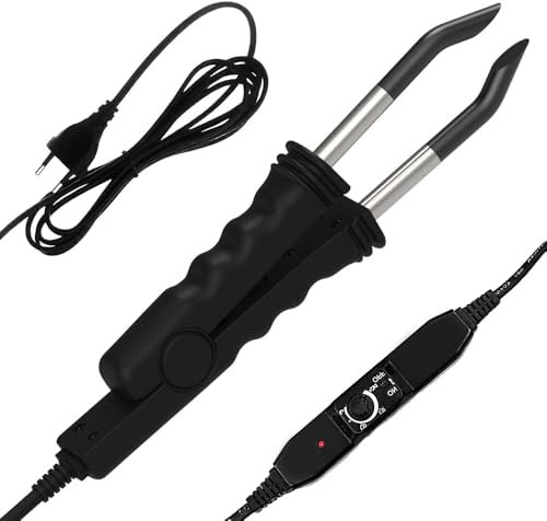 SGZIOO Pinzas Térmicas para Extensiones de Cabello, Pinzas de Calor para la unión de queratina, 220-240 V, Temperatura ajustable: 80-220 °C, para uso doméstico y en peluquerías (Enchufe Europeo)