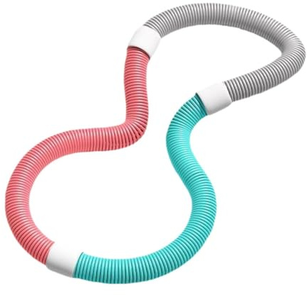 JISADER Hula Hoop Suave con Peso, Aro de Fitness Plegable, Hula Hoop de Resorte para Fitness, Pérdida de Peso y Ejercicio en Adultos, Ajustarse a la Cintura, Quema Calorías, Múltiples Entrenamientos