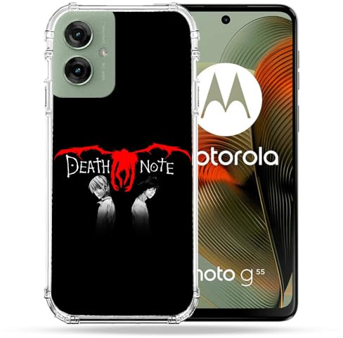 Cokitec Schutzhülle für Motorola G55 5G Manga Death Note, Schwarz