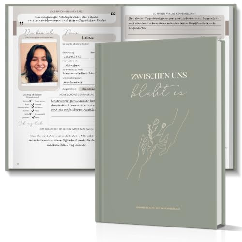 BIROYAL Freundebuch Erwachsene für 62 Freunde, Freundschaftsbuch Erwachsene mit 4 Vorlagen & 10 Gemeinschaftsseiten, Freunde Buch für Familie, Kollegen, Poesiealbum zum Ausfüllen, Geschenk für Freunde