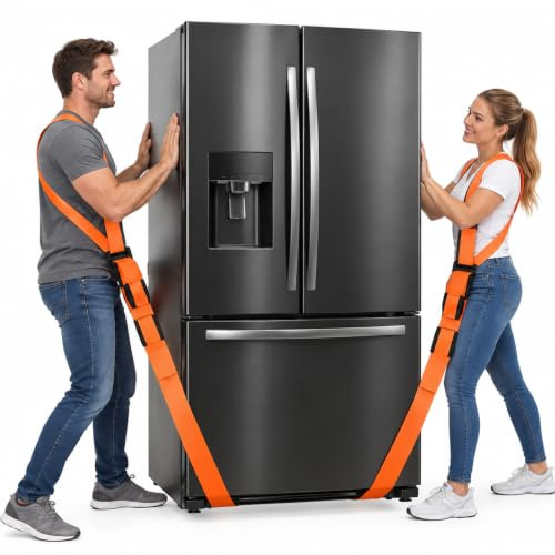 2-Personen Hebegurt Möbel Hebe & Tragesystem | Ergonomischer Tragegurt zum Einfachen Heben & Bewegen Schwerer Möbel, Haushaltsgeräte & Matratzen, Hände Frei