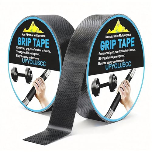 UPYOLUSCC Gummigriffbänder，Antirutsch Gummi Klebeband ，Grip-Tape，Gummi-Tape ，Gummigriffband， Wasserfest,Elastisch,Abriebfester Grip Klebeband，für DIY-Werkzeuge & Gadgets (2 Stück, 1in x 10ft)