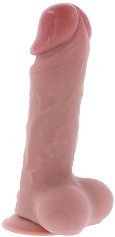 TOYJOY Get Real Deluxe Extra Dick Dildo 23 cm – Realistisches Dual Density TPE – Extra breiter Kern für intensive Empfindungen – Mit Saugnapf für freihändige Anwendung