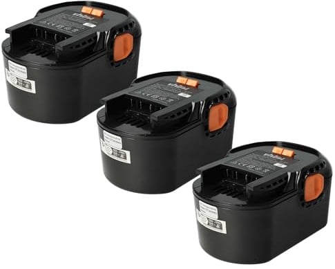 vhbw 3X Akku kompatibel mit AEG FL 14 Werkzeug (2000 mAh, NiMH, 14,4 V)