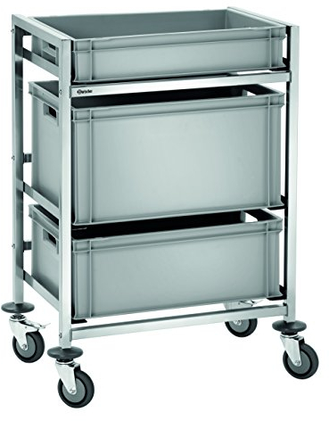 Bartscher Kistenwagen | 3EB | Nickel-Chromstahl | Silberfarben