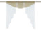 HongYa transparenter Voile Scheibengardine Tunnelzug Kurzstore Küche Kleinfenster Gardine H/B 125/120 cm Sand