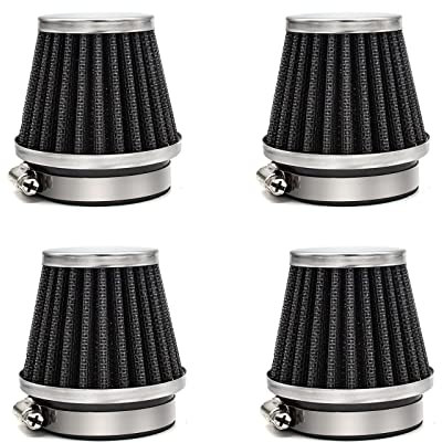 Wai Danie 4Pcs 54mm/2.12 Moto Universale Filtro Aria Pulitore Motore Aria Pod Compatibile con Yamaha Dirt Bike ATV Moped Pit Bike Scooter Per 70cc 100cc 110cc 125cc 150cc 200cc