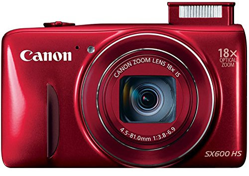 Canon PowerShot SX600 HS Compact Camera 16 MP 1/2.3 Inch CMOS 4608 x 3456 Pixels Red – Digital Cameras (16 MP, 4608 x 3456 Pixels, CMOS, 18x, Full HD, Wheel ge) (Renewed)