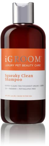 iGroom Squeaky Clean Pet Shampoo - Gentle and Deep Cleansing, 475ml