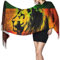 Wickeldecke Schal, Cashmere Feel Classic Soft Luxurious Winter Scarf for Men Women, Reggae Rasta Flag Lion Junior Black 27x77 Inch