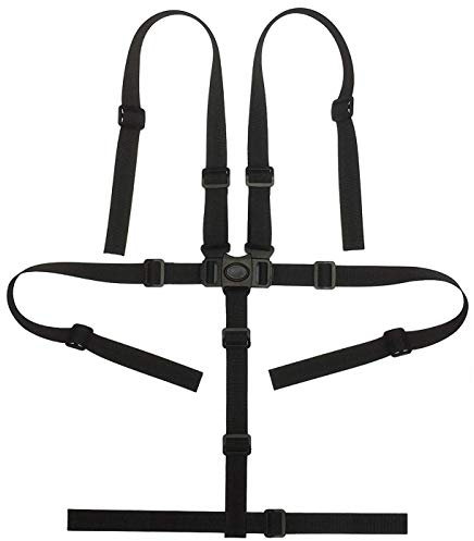 Baby Sicherheitsgurt 5-Punkt Gurtsystem Universal Hochstuhl Buggy Kinderwagen Gurt Kinderschutzgurt für Kinder, Schwarz [118]