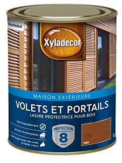 Xyladecor - Lasure Protectrice pour Bois Extérieur - Volets, Portails, Portes, Fenêtres - Couleur : Satin Teck - Quantité : 1L - 5324259