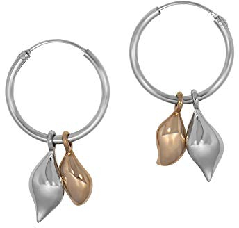 Zeeme Silber Damen Creolen 925/- Sterling Silber 2,7cm Glänzend weiß 279210001