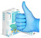 Guantes Nitrilo talla L sin Polvo Azules - Guantes Desechables L - Guantes LATEX FREE Pack de uso Universal para Cocina Trabajo Jardin Profesiones Relacionadas con la Salud etc.- 100 unidades