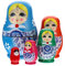 Toyvian Russische Matroschka Puppen 5 traditionelle Babuschka Matrjoschka Holzpuppen Mädchen Figuren Stapeln Puppen Spielzeug Geschenk für Kinder Geburtstag 11 cm hohe Zufälliger Stil