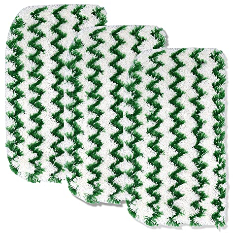 Magicmops 3 PCS Replacement Steam Mop Pads Compatible with Shark Steam Mop S1000 S1000A S1000C S1000WM S1001C Vacuum Cleaners, Green, Washable and Reusable