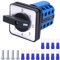 Taiss Interruptor de leva universal, 5 posiciones, 20 A, 550 V, 5 posiciones, 12 terminales, interruptor de conmutación + SV2-4S LW26-20 0-5/3