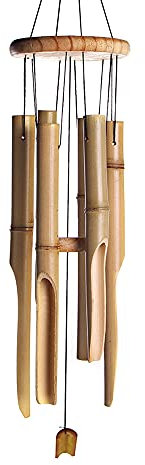 6 Röhren Bambus Windspiel, Holz Wind Glocke hölzerne Musik hängende Ornament Dekoration für Garten, Zuhause oder Balkon