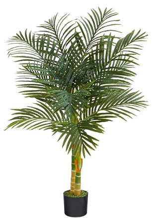 4’ Double Stalk Golden Cane Artificial Palm Tree