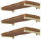 EZYDECOR Heavy Duty Shelf Brackets 6 Pack Iron Metal Wall Mounted Floating Shelf Bracket Farmhouse Furniture Decorations Hardware Included (Gold)8