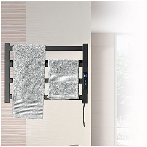 VVLXRIC Scalda Salviette da Bagno Elettrico, con Timer Ipx4 Impermeabile Asciuga Salviette, Porta Asciugamani Elettrico,470x300mm