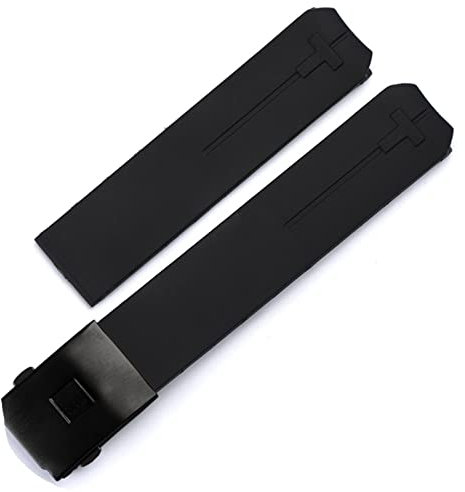 WIKUNA Für Tissot T-TOUCH T013 T047 20 mm weiches Silikonkautschuk-Uhrenarmband schwarz orange sport wasserdichtes Uhrenarmband T091 T013420A (Farbe: 28 mm, Größe: 20 mm)
