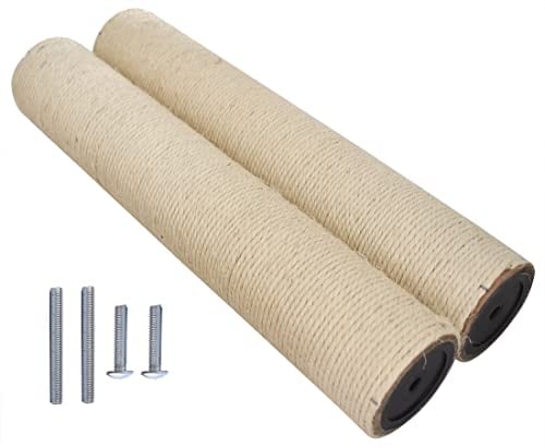 MIAOGE Poste rascador de sisal M8 M10, piezas de repuesto, poste rascador para gatos con tornillos, poste rascador para gatos, poste rascador para gatos (M8_Φ60_40,5 cm)