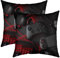 Spiele 2er Set Kissenbezüge Für Sofa Schlafzimmer Gamer Videospiele Dekokissen 40x40cm Modern Spiel Gamepad Kissenbezug Couch Bett Dekor Spielkonsole Sofakissen mit Reißverschluss Schwarz Rot